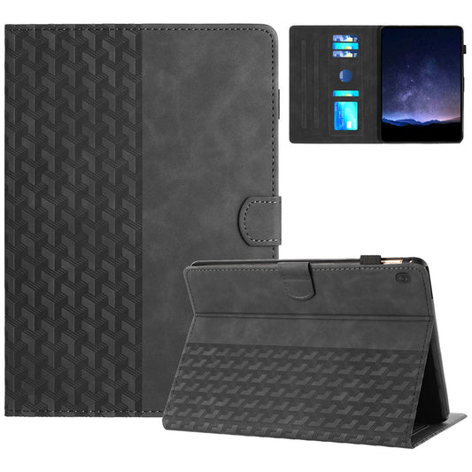 For Lenovo Tab M10 Case Building Block Imprinted Anti-drop Tablet Leather Cover - Black