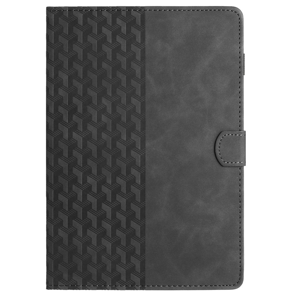 For Lenovo Tab M10 Case Building Block Imprinted Anti-drop Tablet Leather Cover - Black