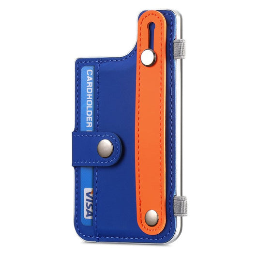 Phone Card Holder Wristband Kickstand PU Leather Phone Card Bag - Sapphire