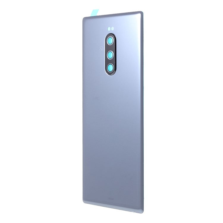 OEM Battery Back Cover Rear Door Housing Replacement with Camera Lens Ring Cover for Sony Xperia 1 / XZ4 - Grey