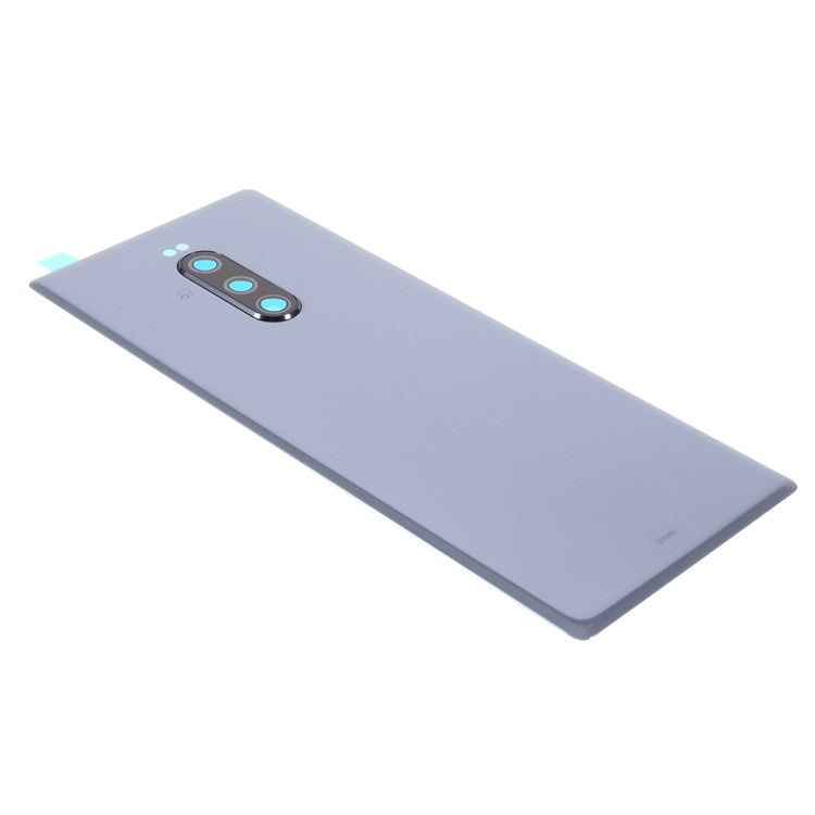 OEM Battery Back Cover Rear Door Housing Replacement with Camera Lens Ring Cover for Sony Xperia 1 / XZ4 - Grey