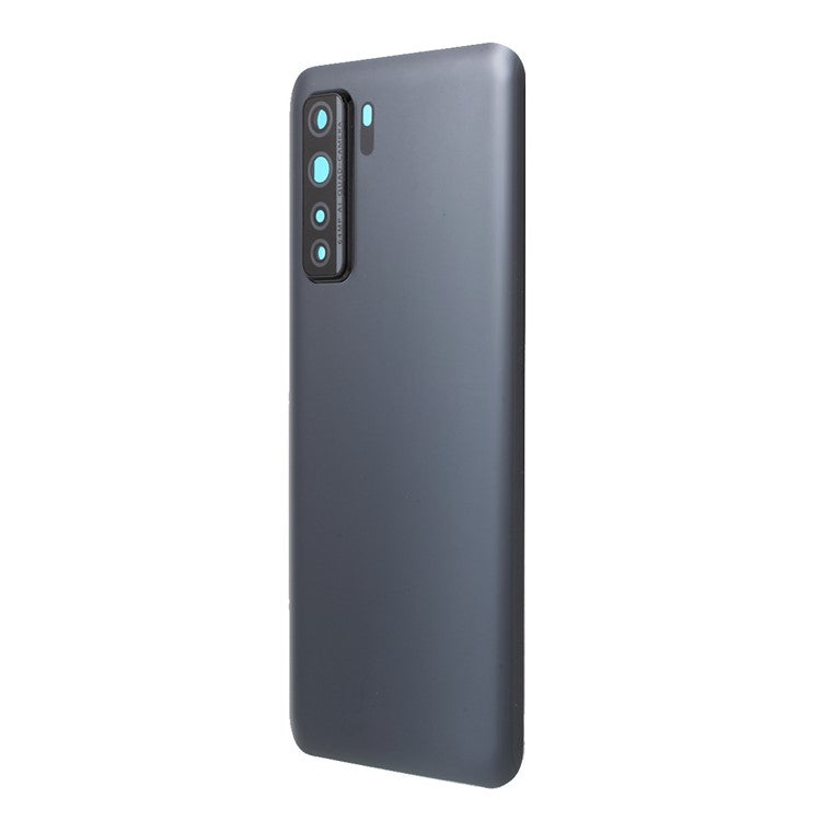 Housing Battery Door Back Cover with Camera Ring Cover Replacement (without Logo) for Huawei P40 Lite 5G - Midnight Black
