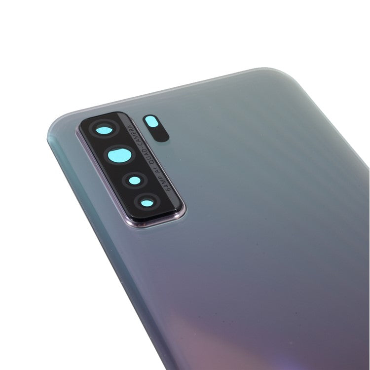 Housing Battery Door Back Cover with Camera Ring Cover Replacement (without Logo) for Huawei P40 Lite 5G - Space Silver