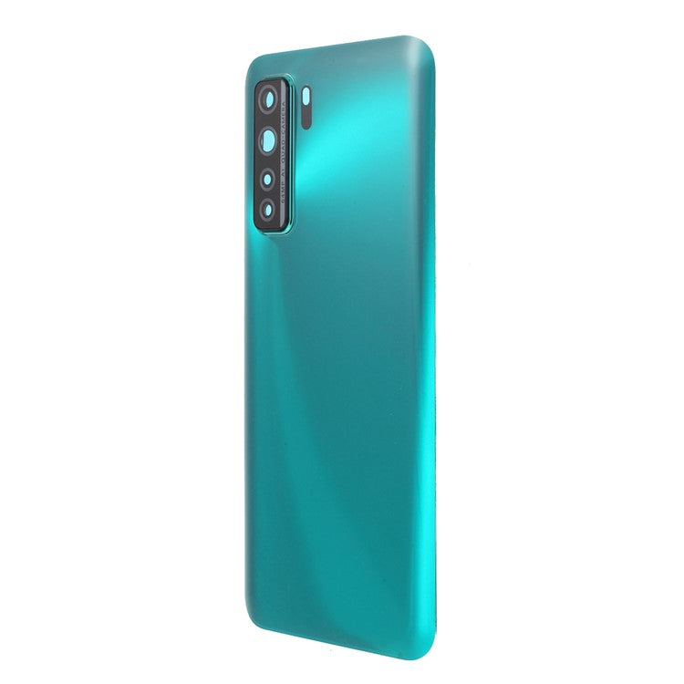 Housing Battery Door Back Cover with Camera Ring Cover Replacement (without Logo) for Huawei P40 Lite 5G - Dark Green