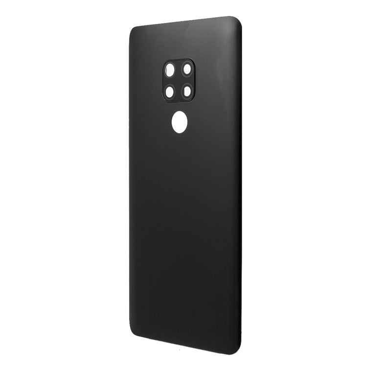 For Huawei Mate 20 Housing Battery Door Back Cover Replacement Parts with Camera Ring Cover (without Logo) - Black