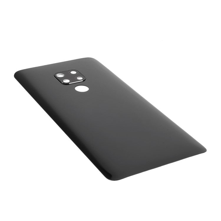 For Huawei Mate 20 Housing Battery Door Back Cover Replacement Parts with Camera Ring Cover (without Logo) - Black