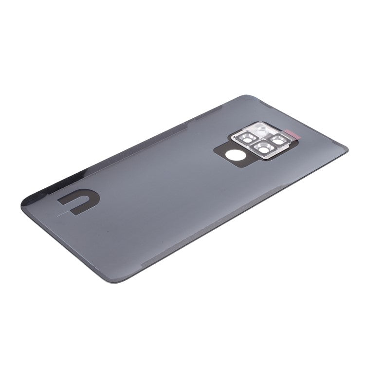 For Huawei Mate 20 Housing Battery Door Back Cover Replacement Parts with Camera Ring Cover (without Logo) - Black