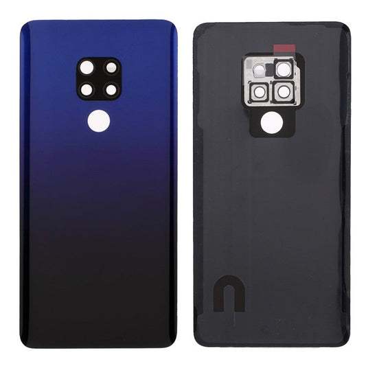 For Huawei Mate 20 Housing Battery Door Back Cover Replacement Parts with Camera Ring Cover (without Logo) - Blue