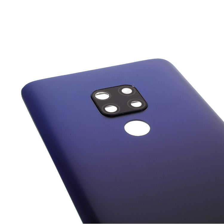 For Huawei Mate 20 Housing Battery Door Back Cover Replacement Parts with Camera Ring Cover (without Logo) - Blue