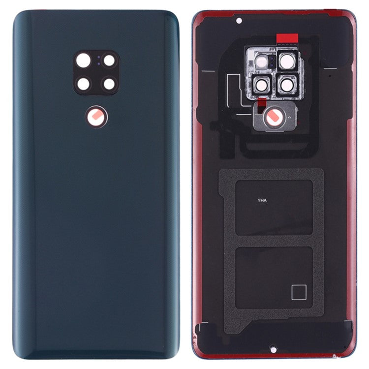 For Huawei Mate 20 Housing Battery Door Back Cover Replacement Parts with Camera Ring Cover (without Logo) - Green
