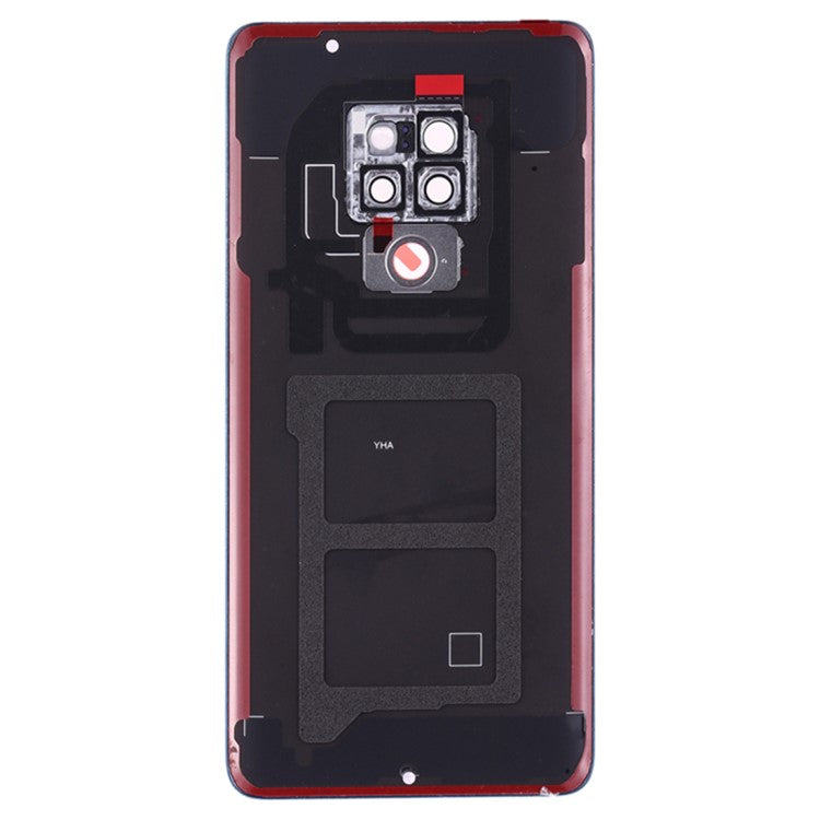 For Huawei Mate 20 Housing Battery Door Back Cover Replacement Parts with Camera Ring Cover (without Logo) - Green