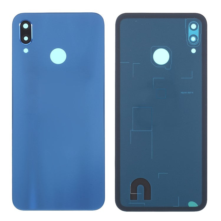 Battery Housing Back Cover with Camera Ring Lens Cover Replacement (without Logo) for Huawei P20 Lite (2018) - Blue