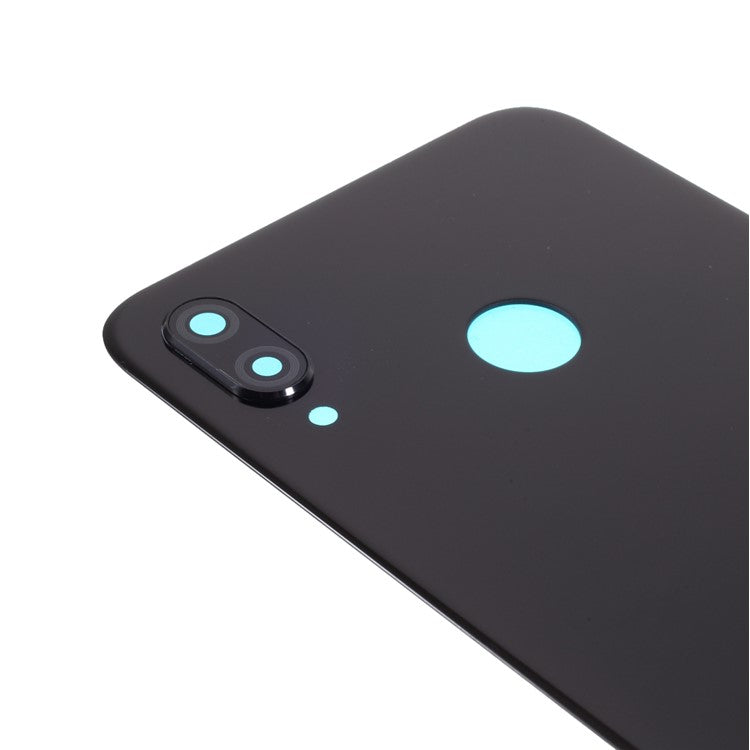Battery Housing Back Cover with Camera Ring Lens Cover Replacement (without Logo) for Huawei P20 Lite (2018) - Black