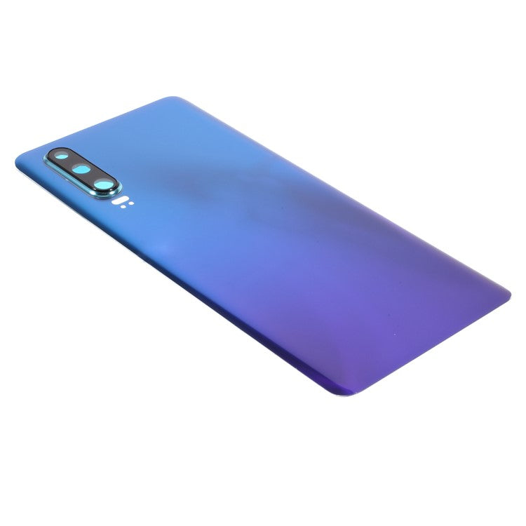 Battery Back Cover Rear Housing with Camera Lens Cover Part (without Logo) for 	Huawei P30 - Blue