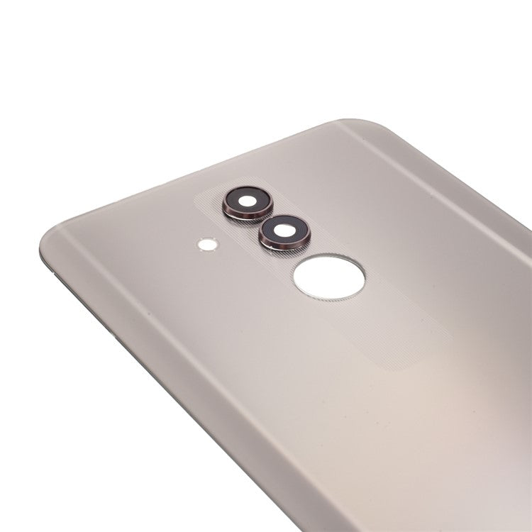 Back Battery Housing Cover with Camera Ring Lens Cover Part (without Logo) for Huawei Mate 20 Lite - Gold