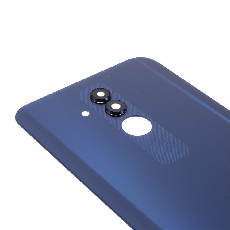 Back Battery Housing Cover with Camera Ring Lens Cover Part (without Logo) for Huawei Mate 20 Lite - Blue