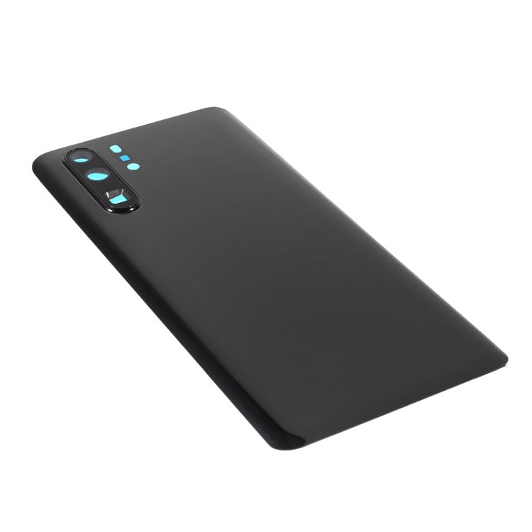 For Huawei P30 Pro Back Battery Housing Cover with Camera Ring Lens Cover Spare Part (without Logo) - Black