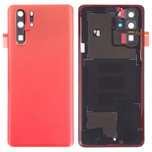 For Huawei P30 Pro Back Battery Housing Cover with Camera Ring Lens Cover Spare Part (without Logo) - Orange