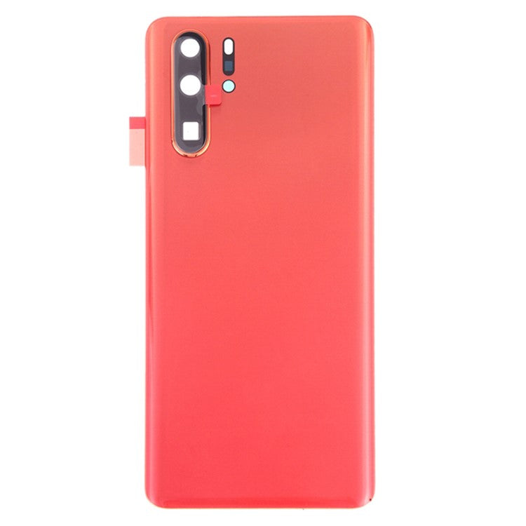 For Huawei P30 Pro Back Battery Housing Cover with Camera Ring Lens Cover Spare Part (without Logo) - Orange