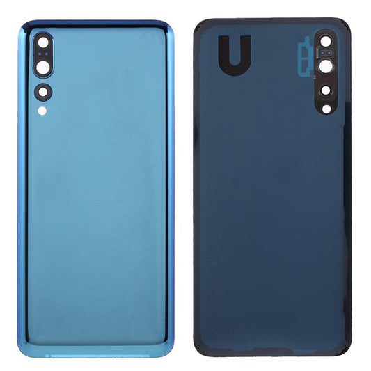 Battery Housing Back Cover with Camera Ring Lens Cover Replacement Part (without Logo) for Huawei P20 Pro - Blue