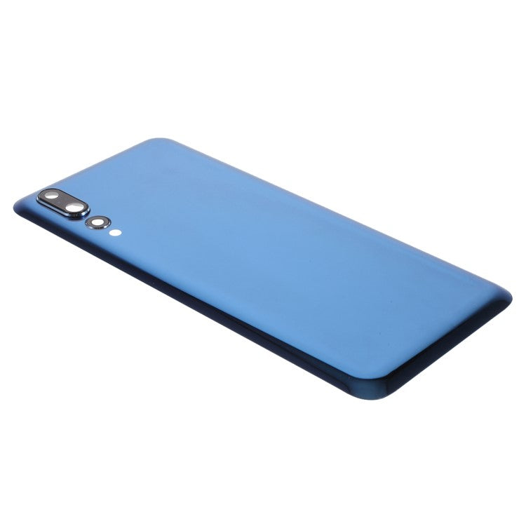 Battery Housing Back Cover with Camera Ring Lens Cover Replacement Part (without Logo) for Huawei P20 Pro - Blue