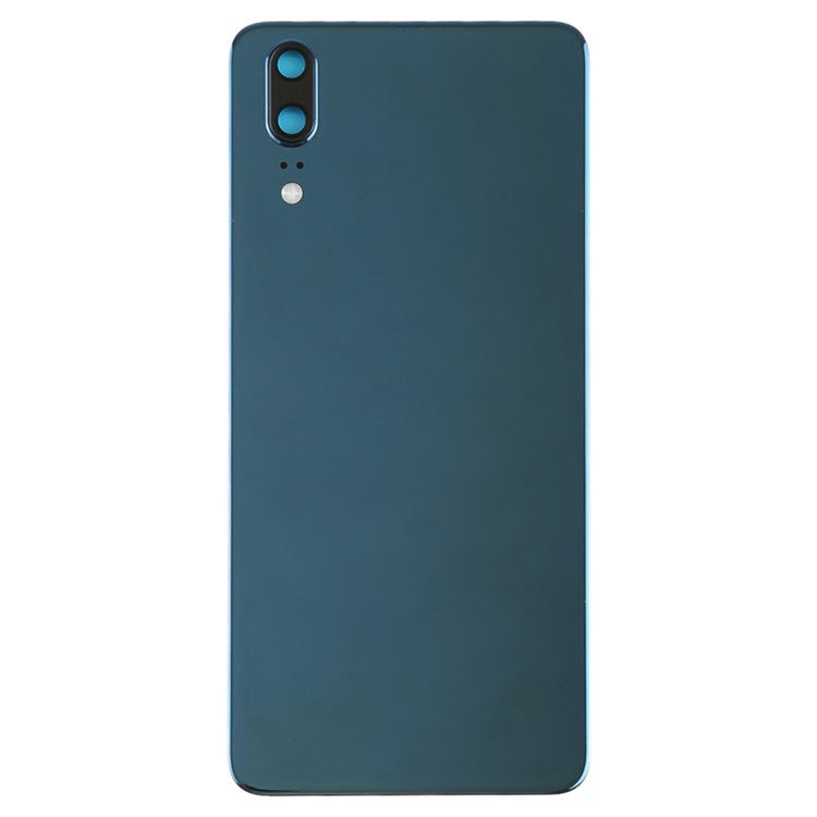 For Huawei P20 Back Battery Housing Cover with Camera Ring Lens Cover Replacement Part (without Logo) - Blue
