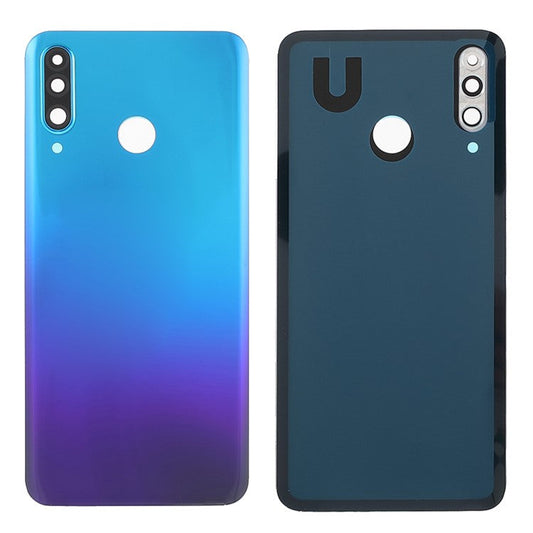 Back Battery Housing Cover with Camera Ring Lens Cover Part (without Logo) for Huawei P30 Lite (24MP) - Blue