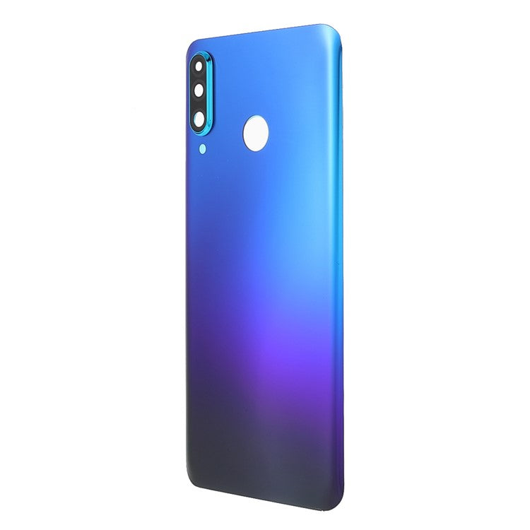 Back Battery Housing Cover with Camera Ring Lens Cover Part (without Logo) for Huawei P30 Lite (24MP) - Blue