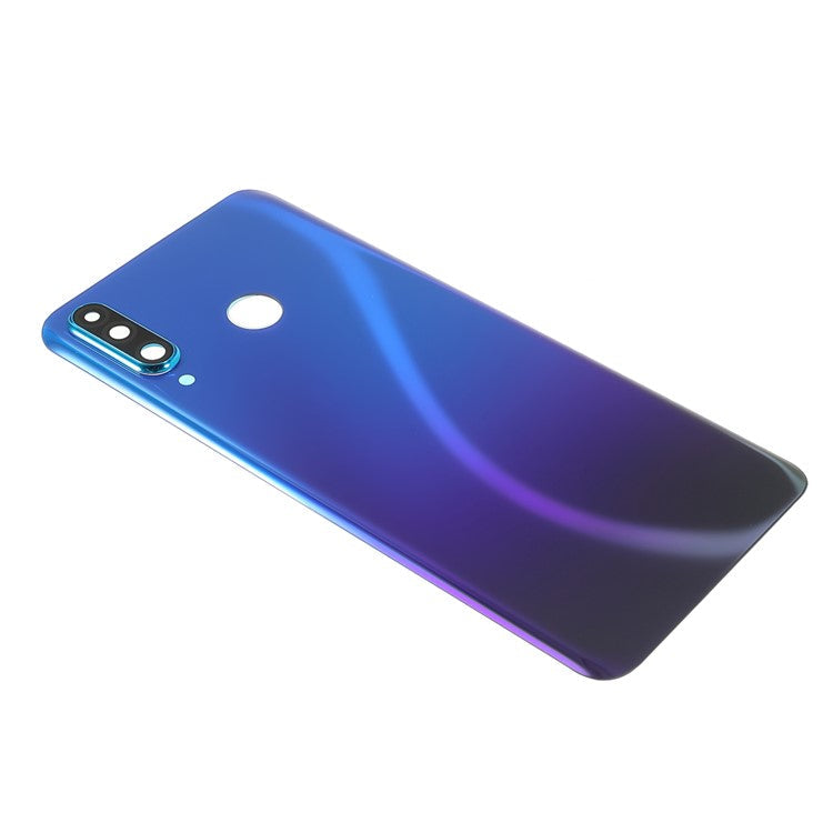 Back Battery Housing Cover with Camera Ring Lens Cover Part (without Logo) for Huawei P30 Lite (24MP) - Blue