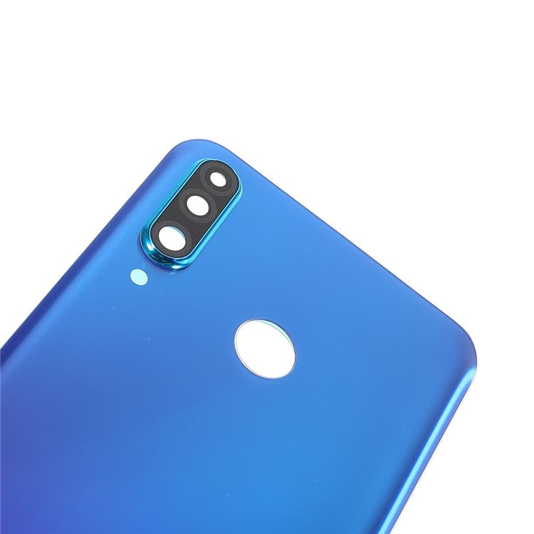 Back Battery Housing Cover with Camera Ring Lens Cover Part (without Logo) for Huawei P30 Lite (24MP) - Blue