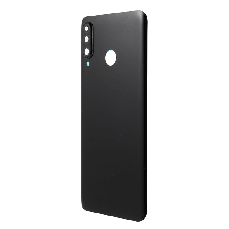 Back Battery Housing Cover with Camera Ring Lens Cover Part (without Logo) for Huawei P30 Lite (24MP) - Black