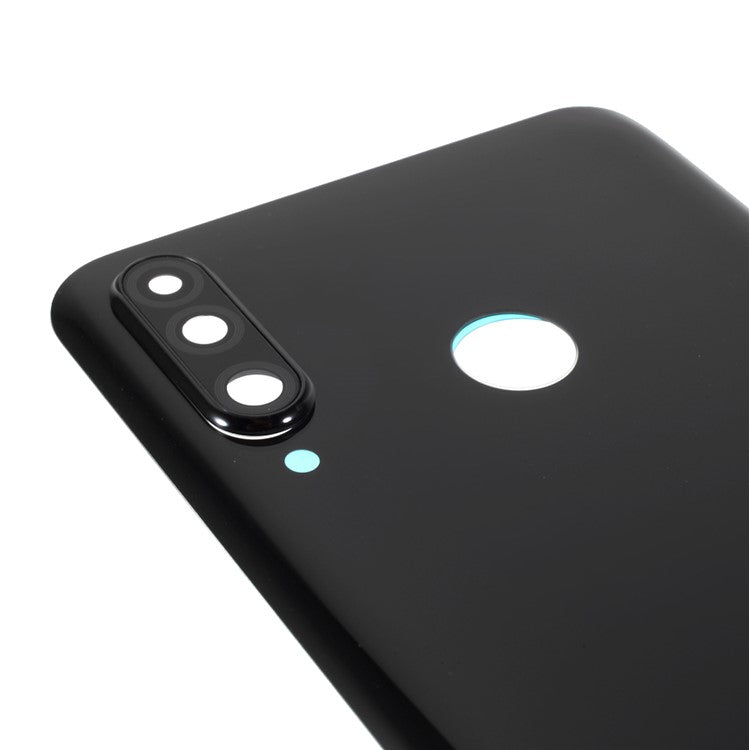 Back Battery Housing Cover with Camera Ring Lens Cover Part (without Logo) for Huawei P30 Lite (24MP) - Black