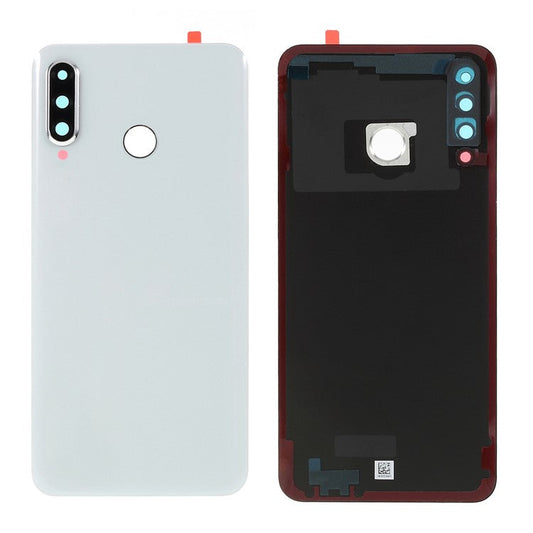 Back Battery Housing Cover with Camera Ring Lens Cover Part (without Logo) for Huawei P30 Lite (24MP) - White