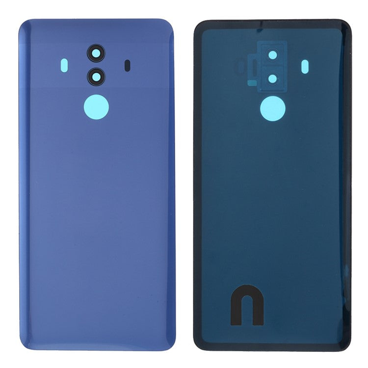 Back Battery Housing Cover with Camera Ring Lens Cover Part (without Logo) for Huawei Mate 10 Pro - Blue