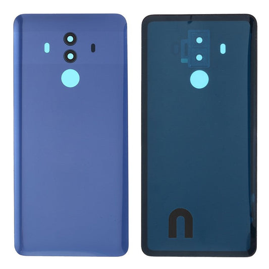 Back Battery Housing Cover with Camera Ring Lens Cover Part (without Logo) for Huawei Mate 10 Pro - Blue