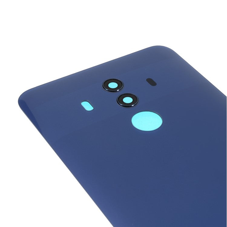 Back Battery Housing Cover with Camera Ring Lens Cover Part (without Logo) for Huawei Mate 10 Pro - Blue
