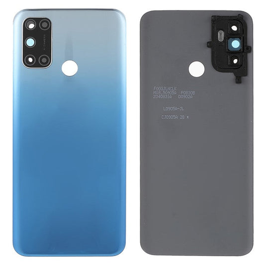 Battery Housing Back Cover with Camera Ring Lens Cover Replacement for Oppo A53 (2020) CPH2127 / A32 (2020) / A33 (2020) - Blue