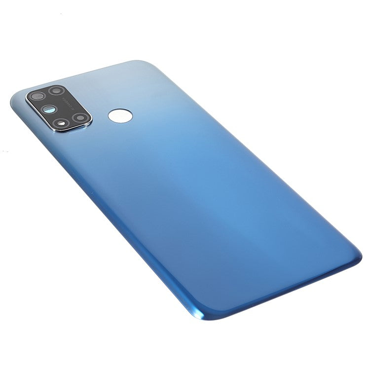Battery Housing Back Cover with Camera Ring Lens Cover Replacement for Oppo A53 (2020) CPH2127 / A32 (2020) / A33 (2020) - Blue