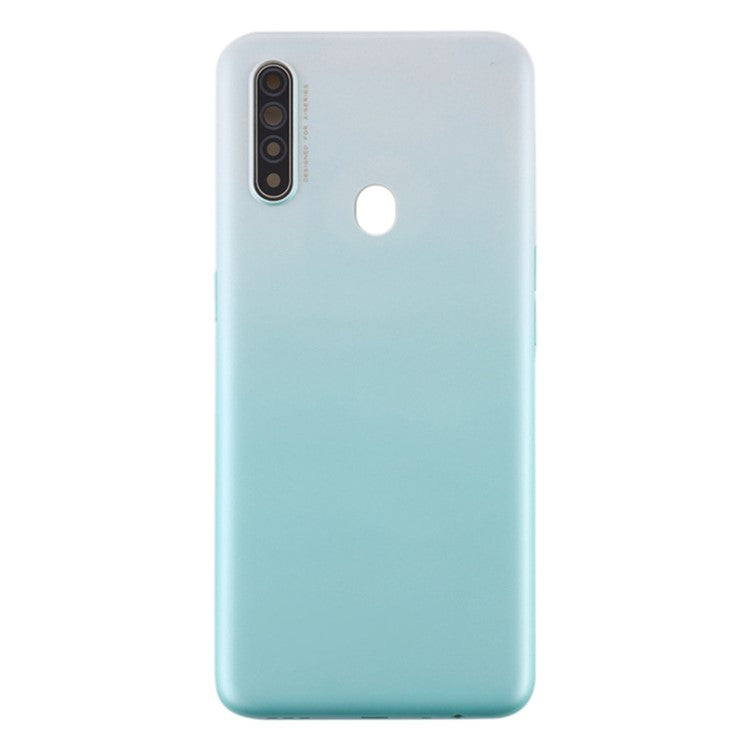 For Oppo A31 (2020)  /  A8 Battery Housing Back Cover with Camera Ring Lens Cover Replacement - White