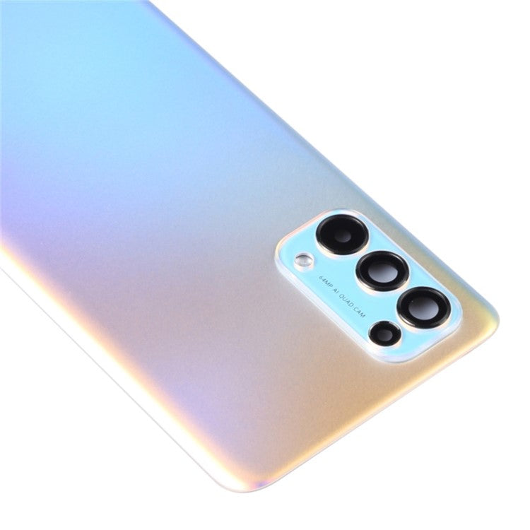 For Oppo Reno5 5G / Find X3 Lite PEGM00, PEGT00, CPH2145 OEM Back Battery Housing Cover with Camera Ring Lens Cover Part - Orange