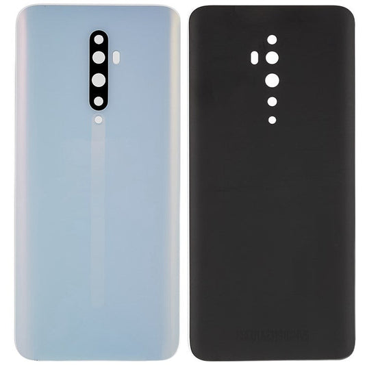 For Oppo Reno2 Z Cell Phone Back Battery Housing Cover Replacement Parts (without Logo) - White