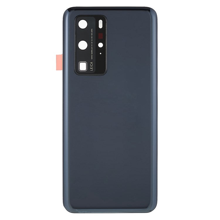 For Huawei P40 Pro OEM Battery Housing with Adhesive Sticker + Camera Lens Cover - Black