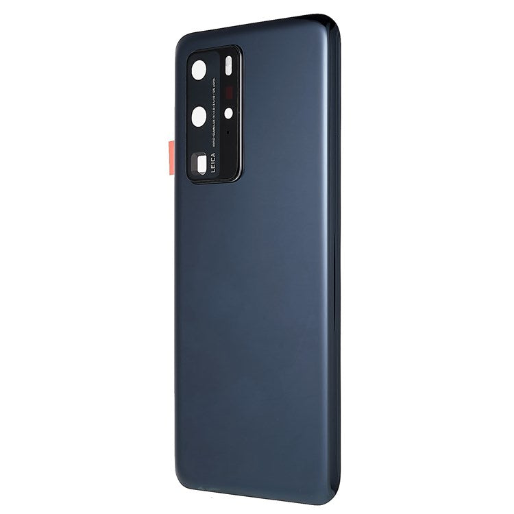 For Huawei P40 Pro OEM Battery Housing with Adhesive Sticker + Camera Lens Cover - Black