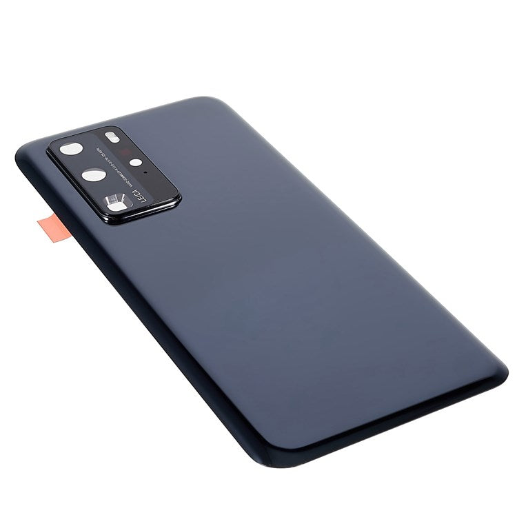 For Huawei P40 Pro OEM Battery Housing with Adhesive Sticker + Camera Lens Cover - Black