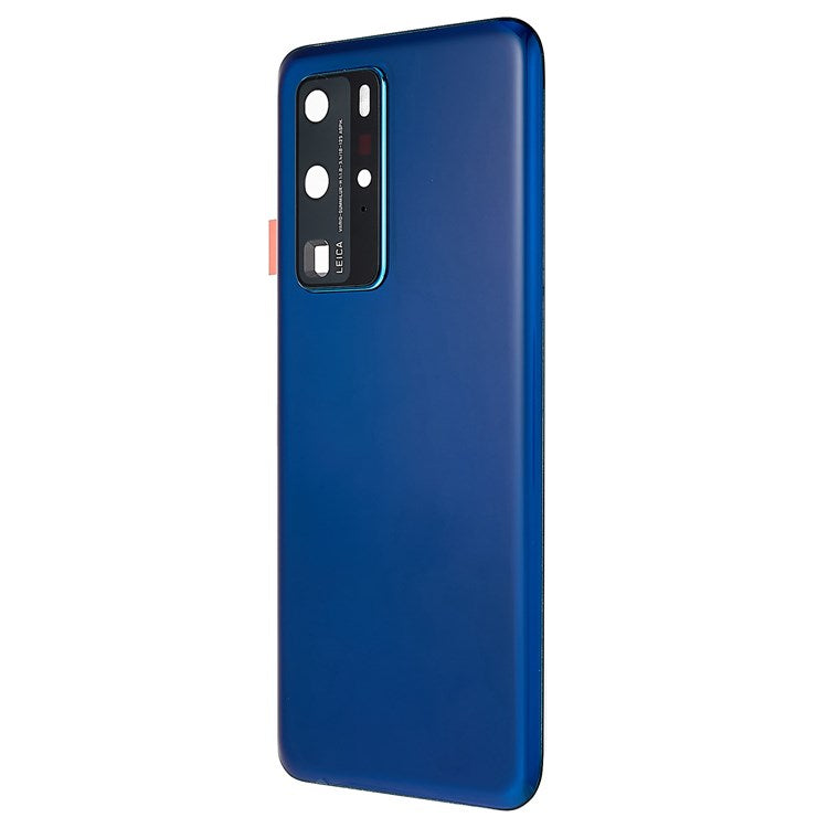 For Huawei P40 Pro OEM Battery Housing with Adhesive Sticker + Camera Lens Cover - Deep Sea Blue