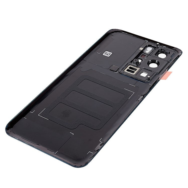 For Huawei P40 Pro OEM Battery Housing with Adhesive Sticker + Camera Lens Cover - Deep Sea Blue
