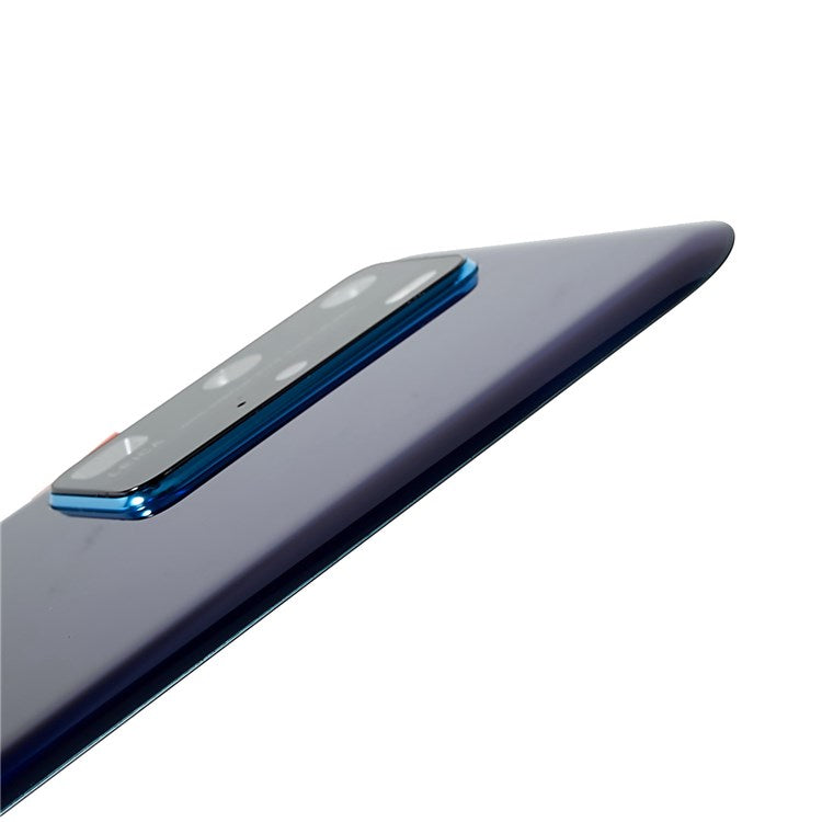 For Huawei P40 Pro OEM Battery Housing with Adhesive Sticker + Camera Lens Cover - Deep Sea Blue