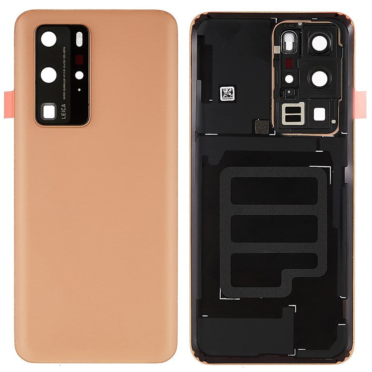 For Huawei P40 Pro OEM Battery Housing with Adhesive Sticker + Camera Lens Cover - Blush Gold