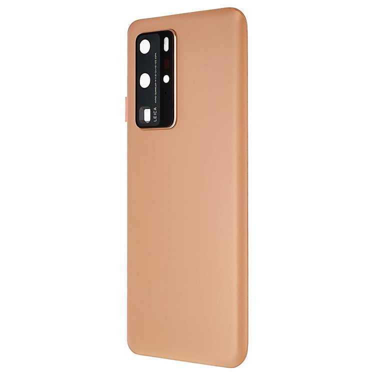 For Huawei P40 Pro OEM Battery Housing with Adhesive Sticker + Camera Lens Cover - Blush Gold