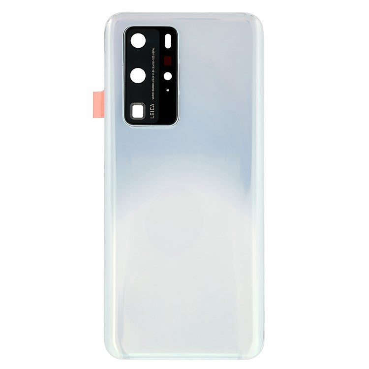 For Huawei P40 Pro OEM Battery Housing with Adhesive Sticker + Camera Lens Cover - Ice White